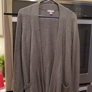 Laura Scott gray sweater cardigan size XL